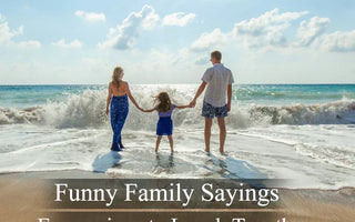 Picture of a family of three on beach.