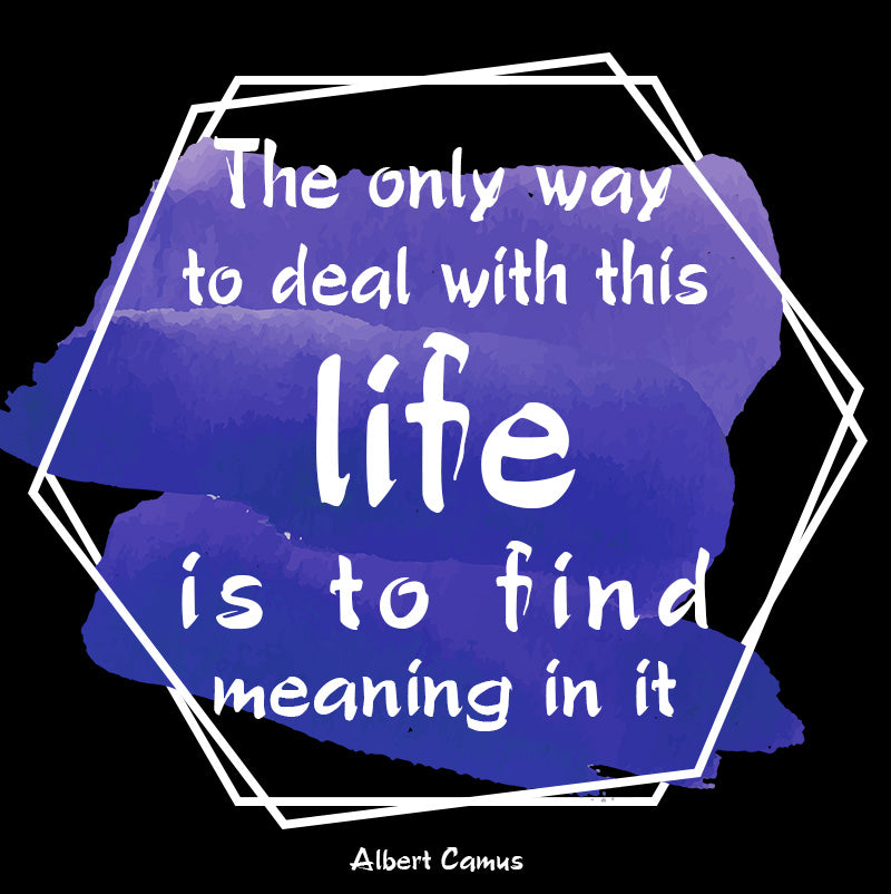 Eco Tote Bag - Albert Camus quotes, "The only way to deal with this life is to find meaning in it"