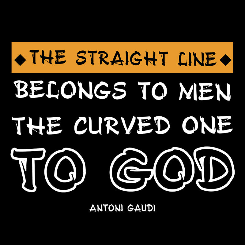 Women's Racerback Tank - Antoni Gaudi Quotes, "The straight line belongs to men, the curved one to God"