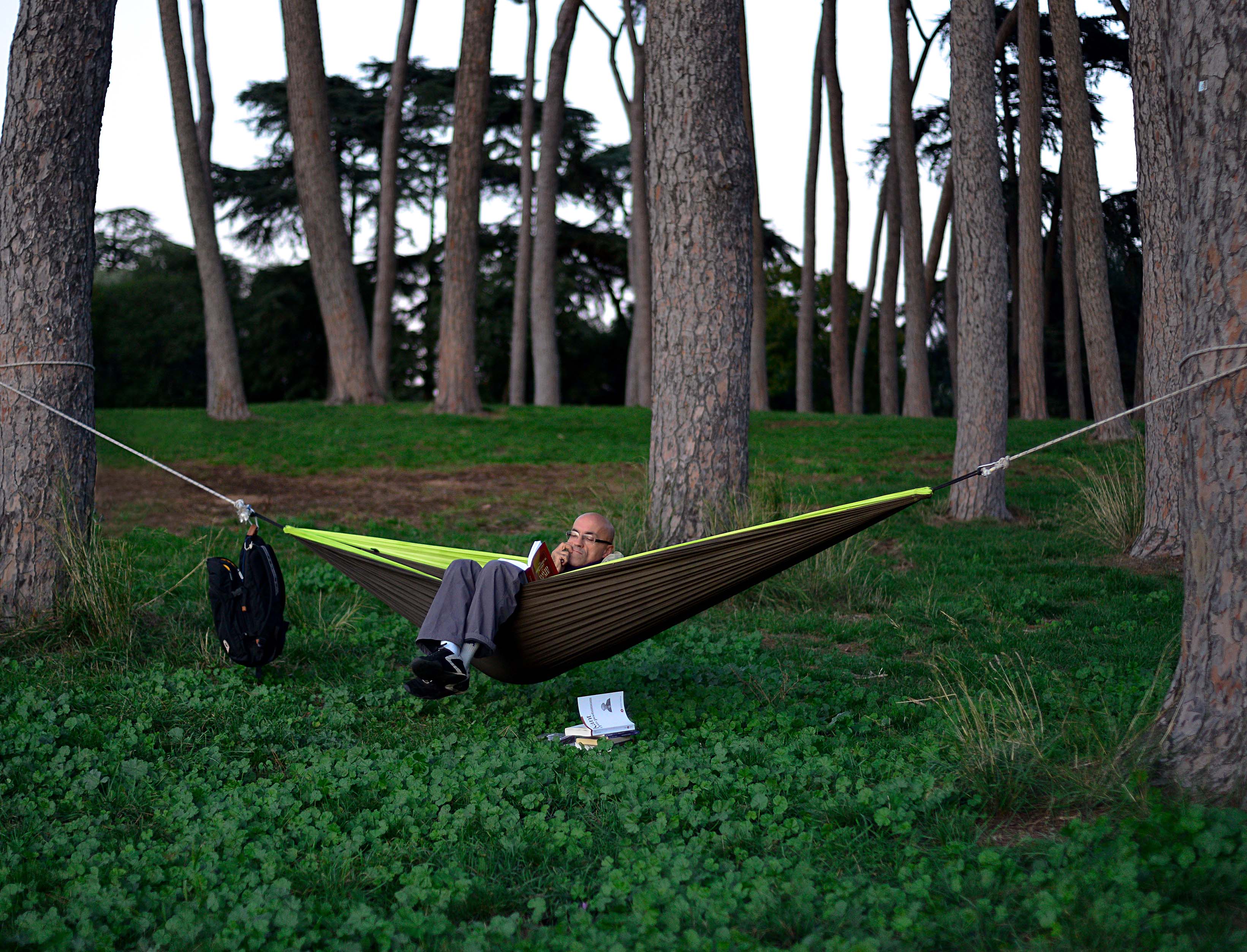 Canvas - Reading in a Hammock