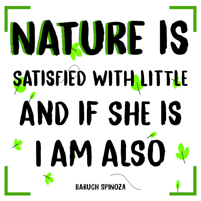 White glossy mug - Baruch Spinoza quotes, "Nature is satisfied with little; and if she is, I am also"