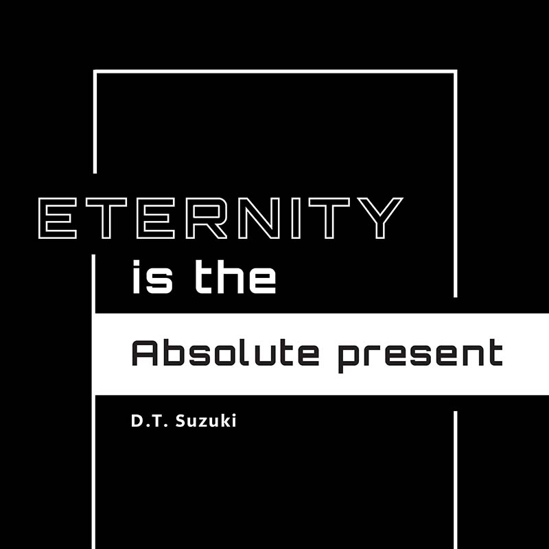 Women's Racerback Tank - D.T. Suzuki's Quotes, "Eternity is the Absolute present"