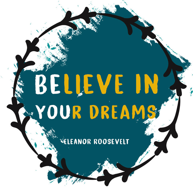 Eco Tote Bag - Eleanor Roosevelt quotes, "Believe in your dreams"