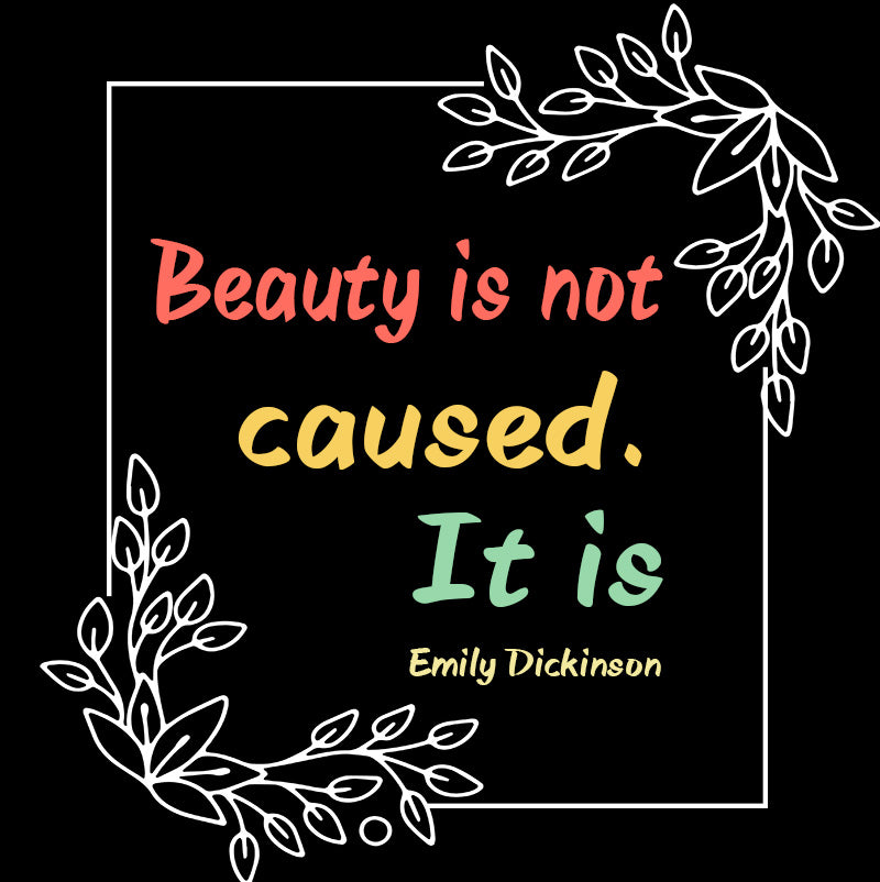 Women's Racerback Tank - Emily Dickinson quotes, “Beauty is not caused. It is”