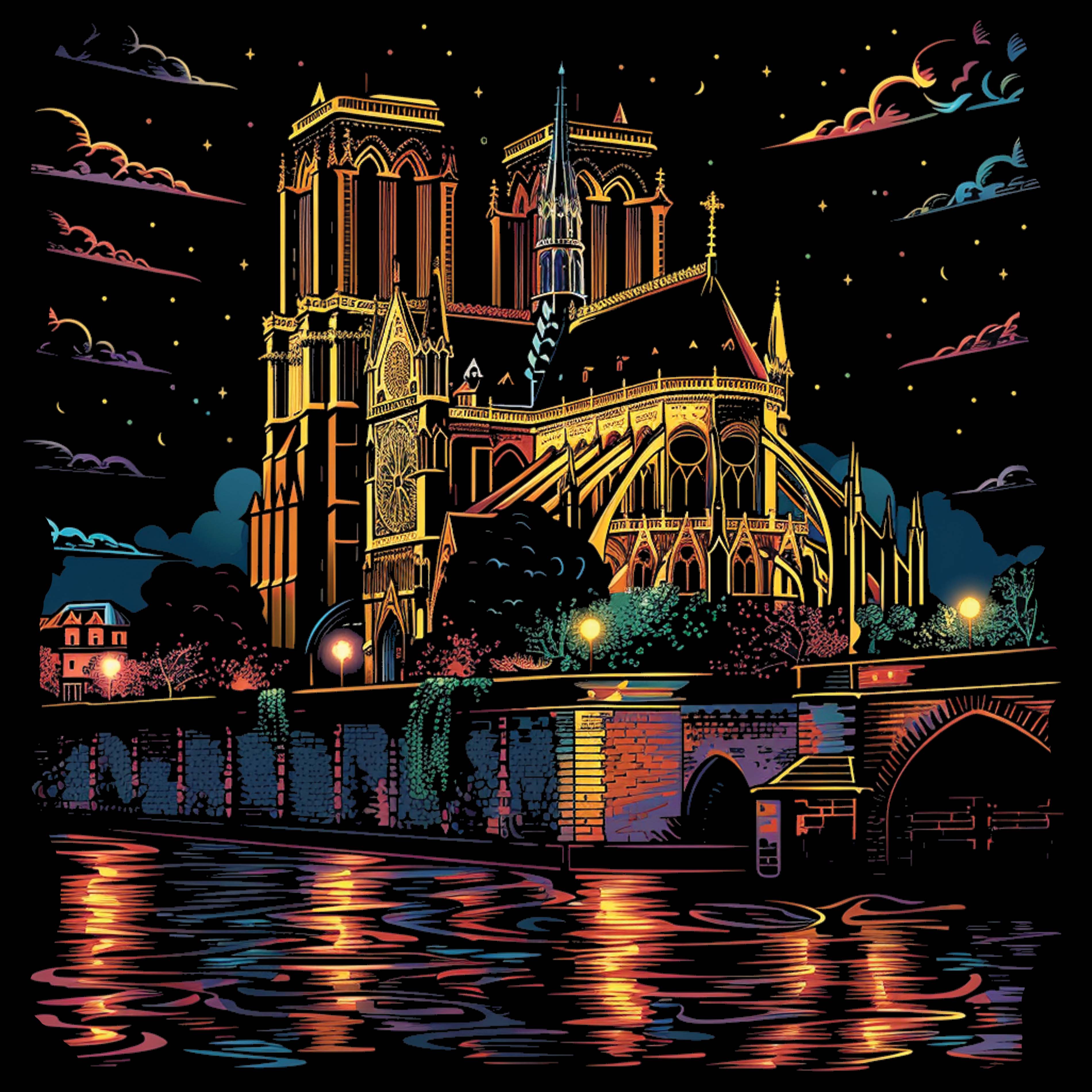 Women's Racerback Tank - Notre-Dame Cathedral