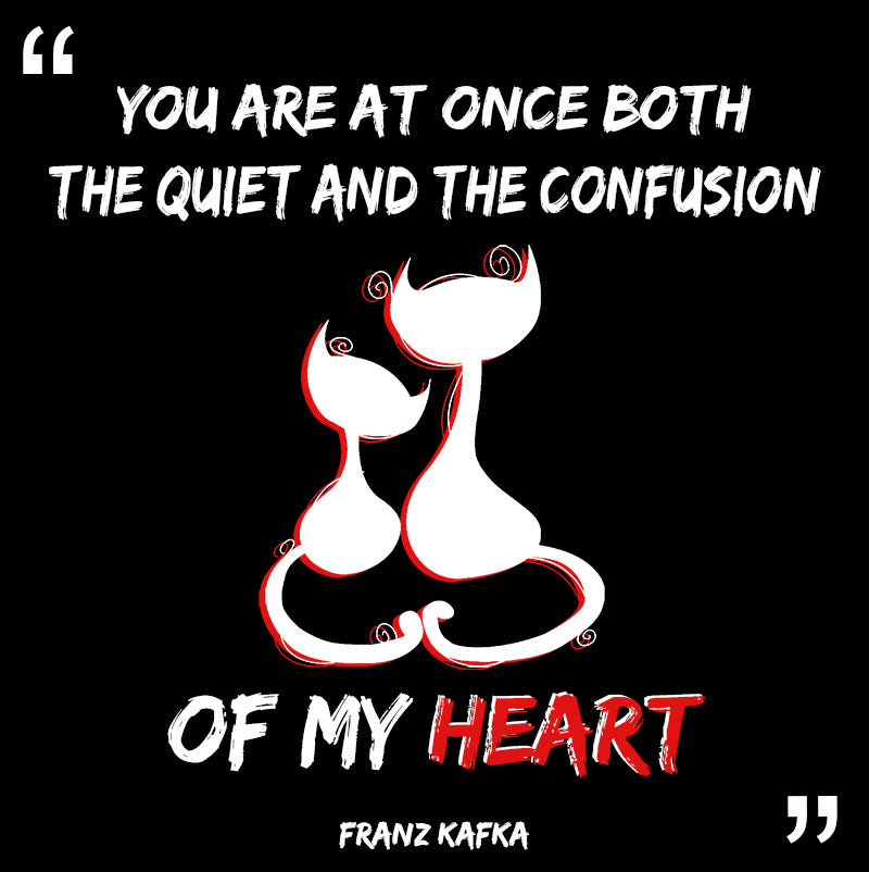 Women's Racerback Tank - Franz Kafka quotes, "You are at once both the quiet and the confusion of my heart"