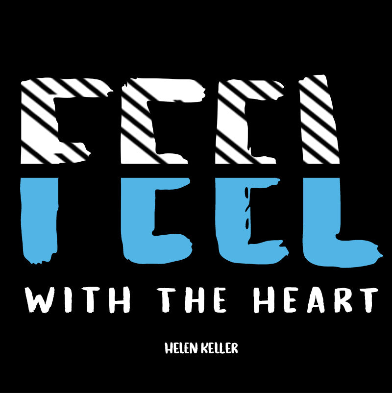 Women's Racerback Tank - Helen Keller quotes, "Feel with the heart"