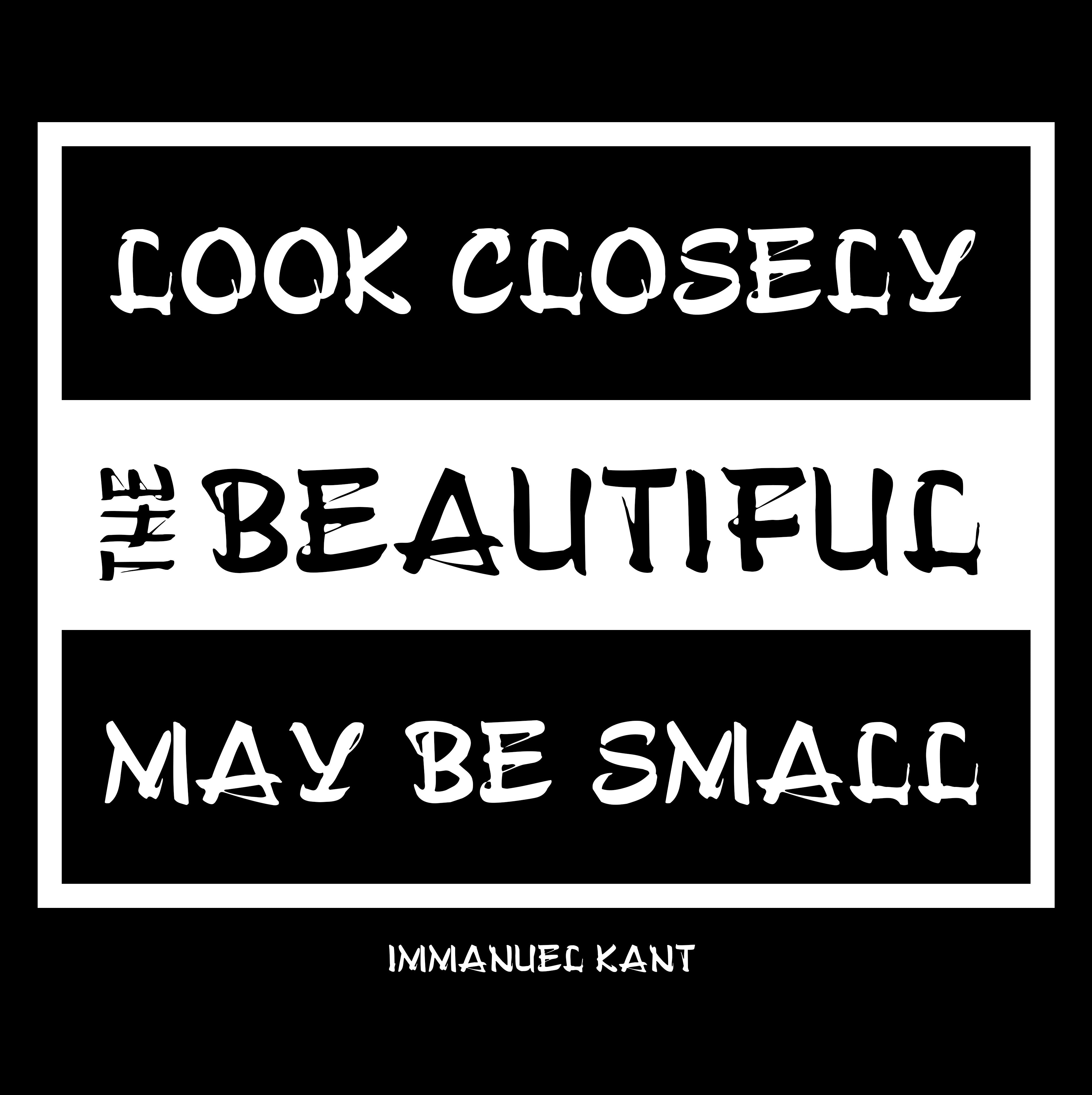 Women's Racerback Tank - Immanuel Kant Quotes, "Look closely. The beautiful may be small."