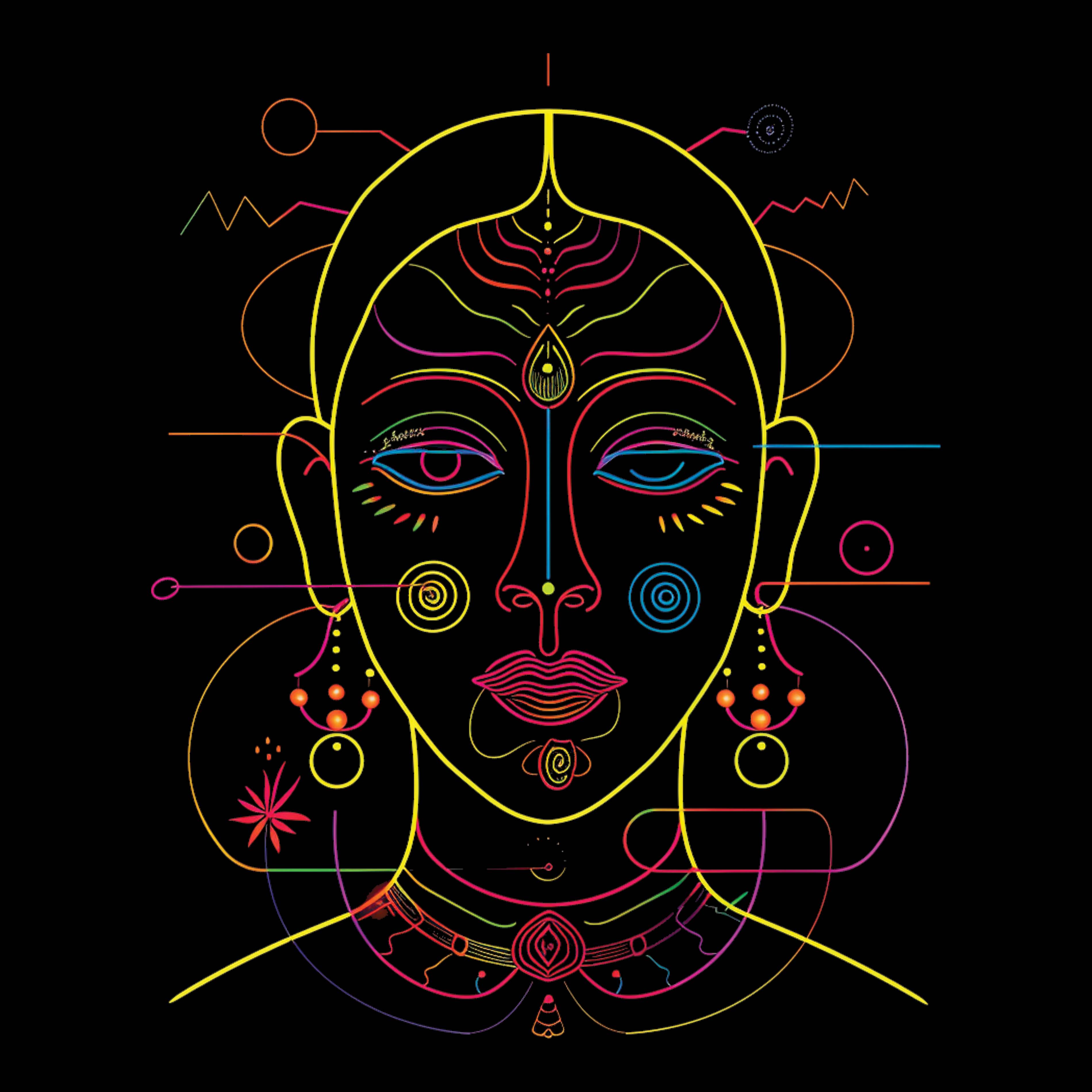 Eco Tote Bag - Line Art Indian Woman