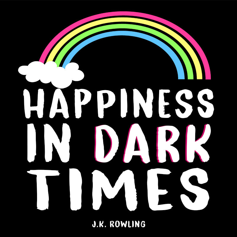 Eco Tote Bag - J.K. Rowling quotes, "Happiness in dark times"