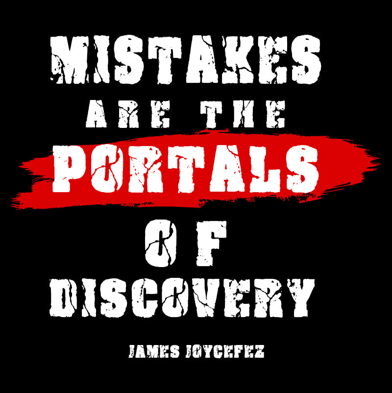 Unisex Sweatshirt - James Joyce quotes, "Mistakes are the portals of discovery"