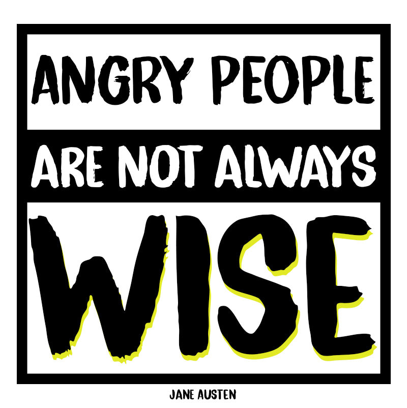 Women's Racerback Tank - Jane Austen quotes, "Angry people are not always wise"