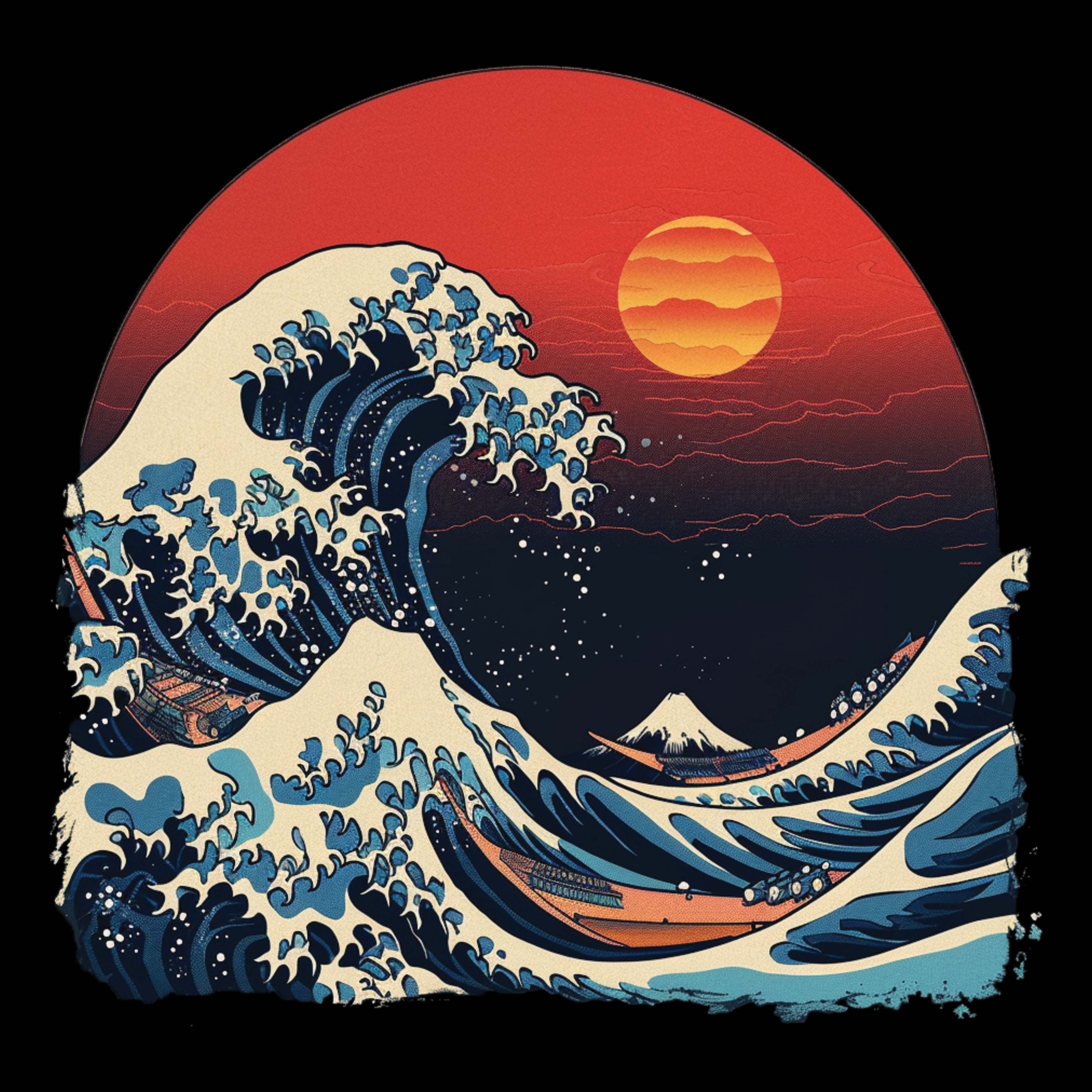 Unisex Hoodie - The Great Wave By Hokusai