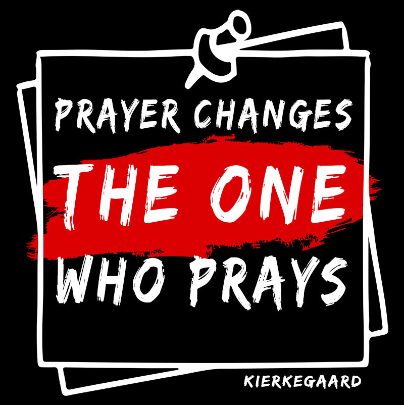 Women's Racerback Tank - Soren Kierkegaard quotes, "Prayer changes the one who prays"