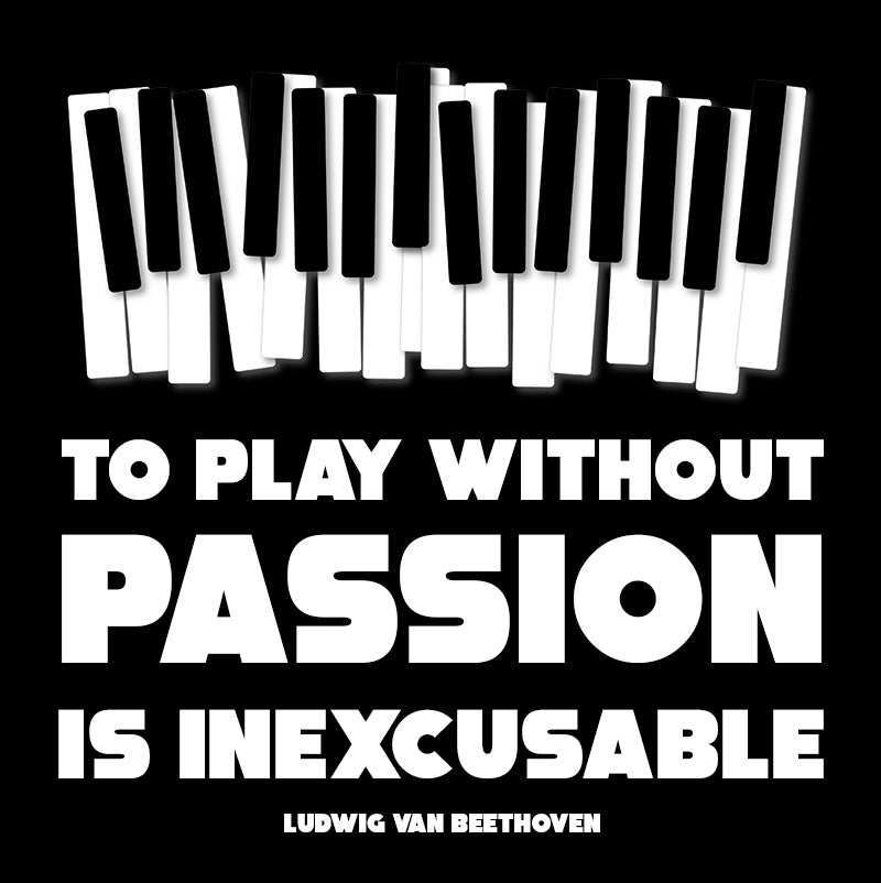 Women's Racerback Tank - Ludwig van Beethoven quotes, "To play without passion is inexcusable"