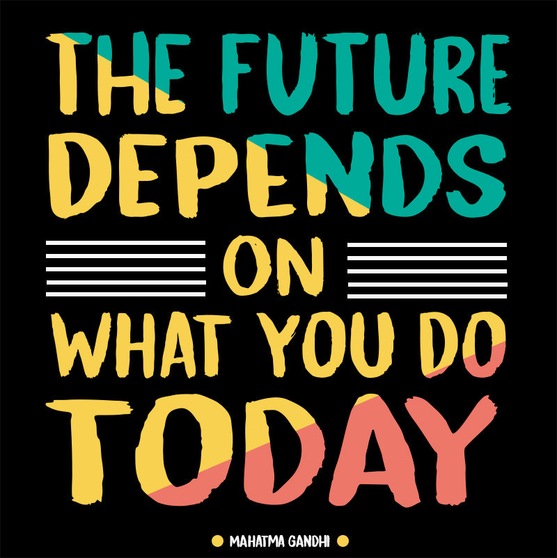 Unisex t-shirt - Mahatma Gandhi quotes, "The future depends on what you do today"