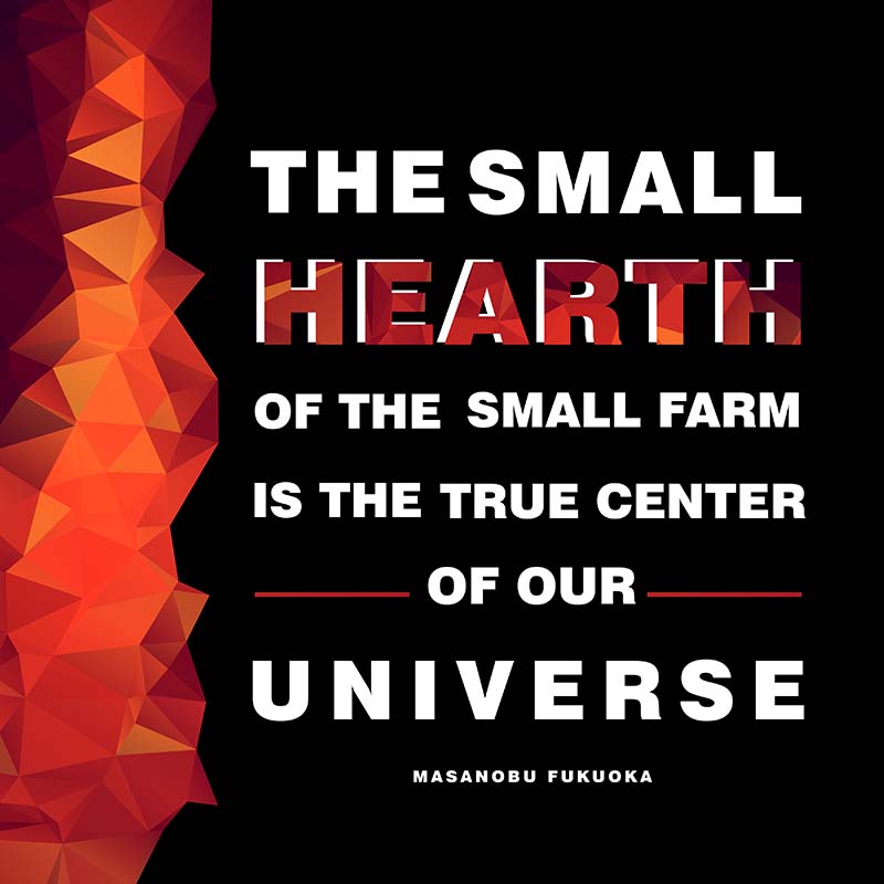 Women's Racerback Tank - Masanobu Fukuoka's Quotes, “The simple hearth of the small farm is the true center of our universe.”