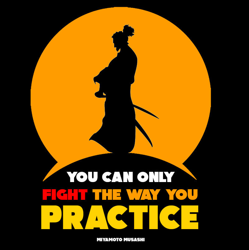 Women's Racerback Tank - Miyamoto Musashi quotes, “You can only fight the way you practice.”