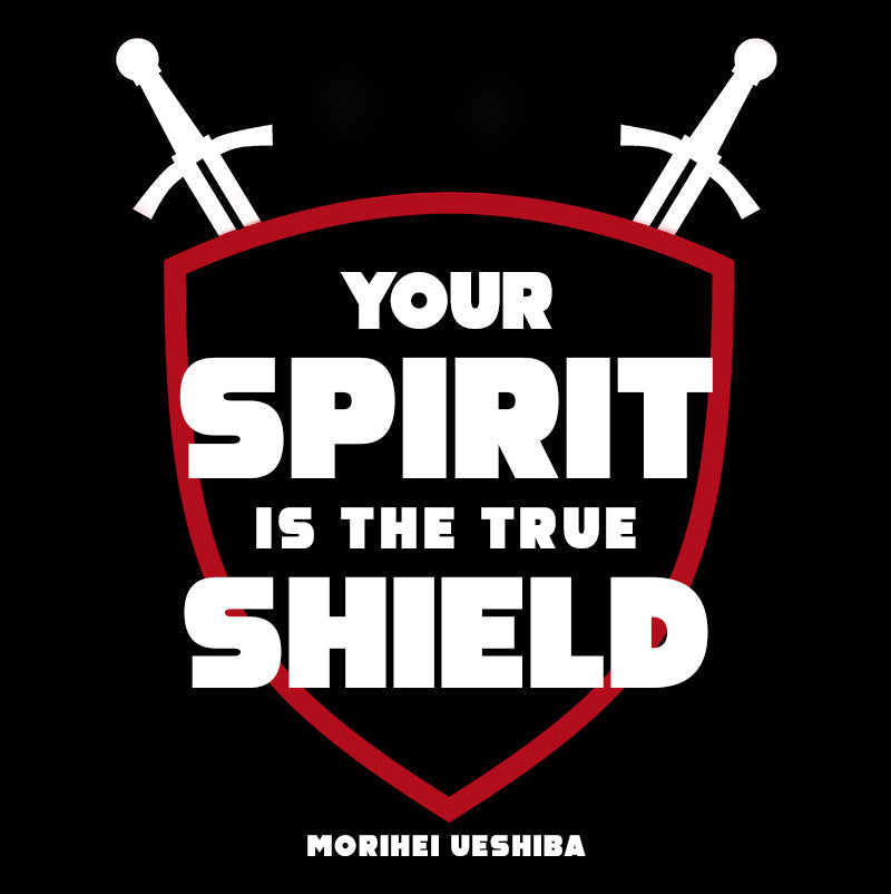 Eco Tote Bag - Morihei Ueshiba quotes, "Your spirit is the true shield"