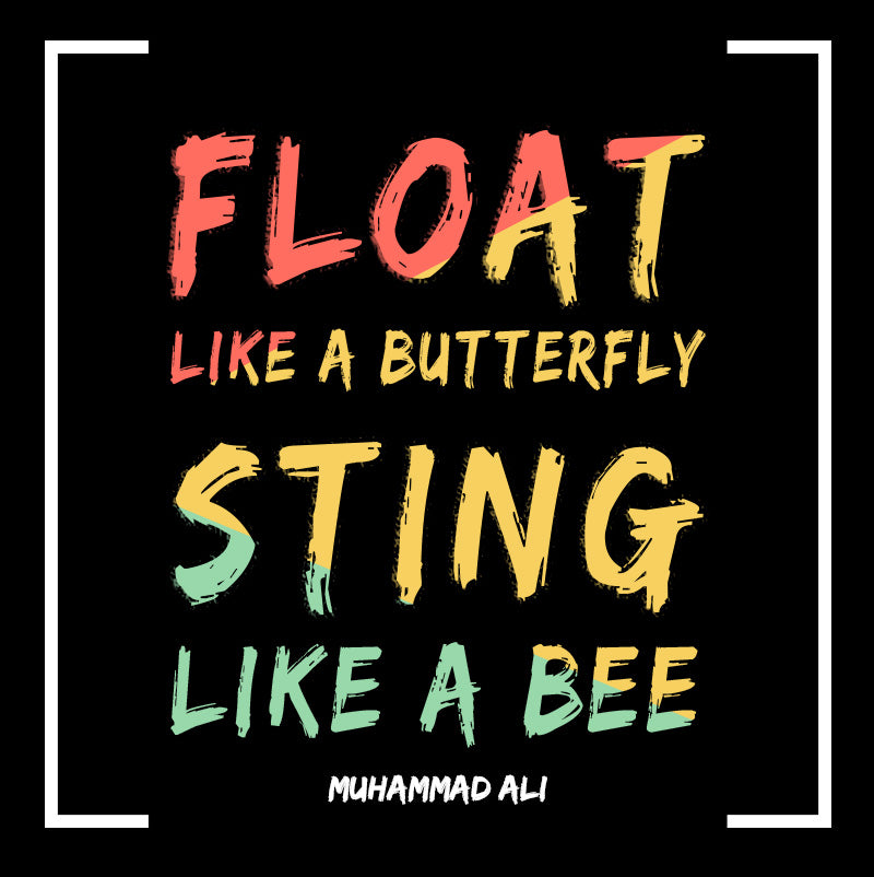 Women's Racerback Tank - Muhammad Ali quotes, “Float Like a Butterfly, sting like a Bee”