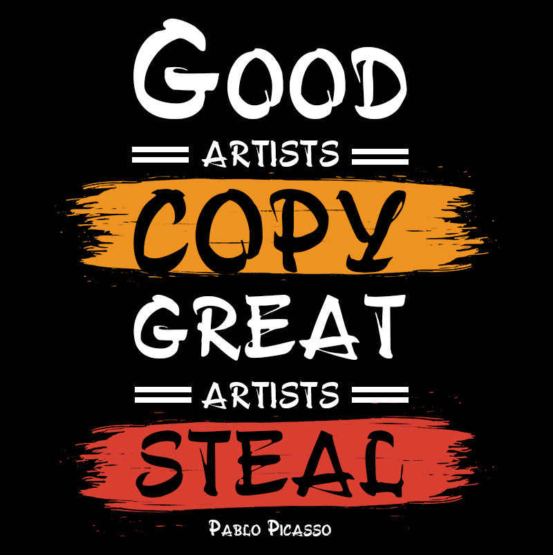 Eco Tote Bag - Pablo Picasso Quotes, "Good artists copy, great artists steal."