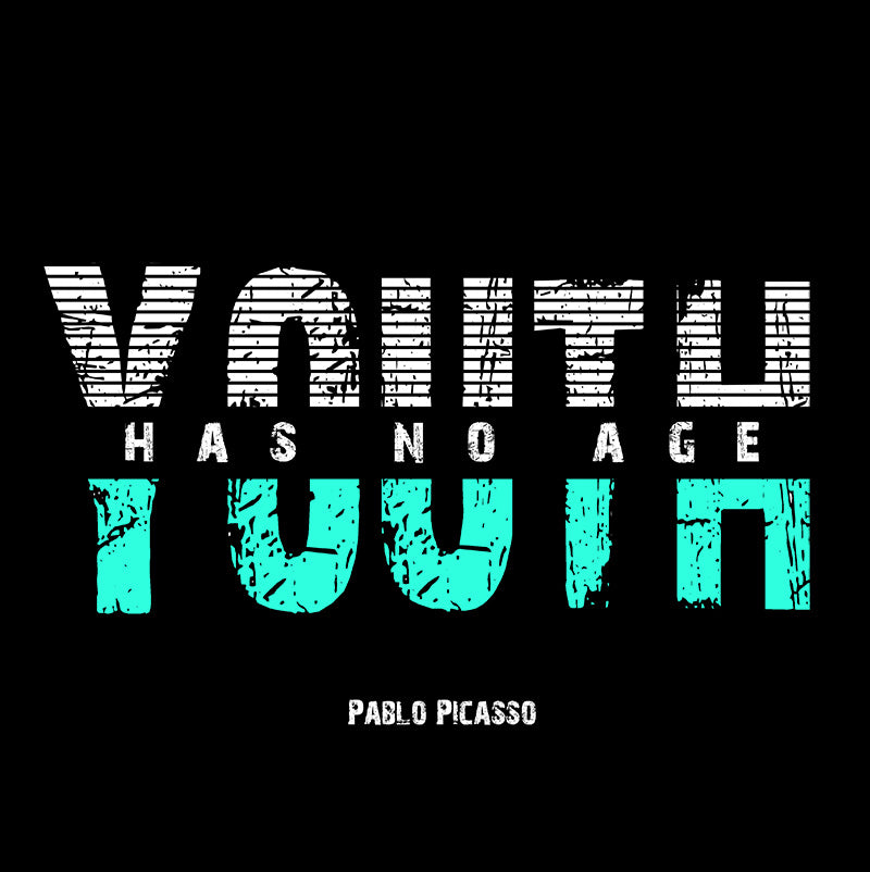 Unisex Hoodie - Pablo Picasso Quotes, "Youth has no age."