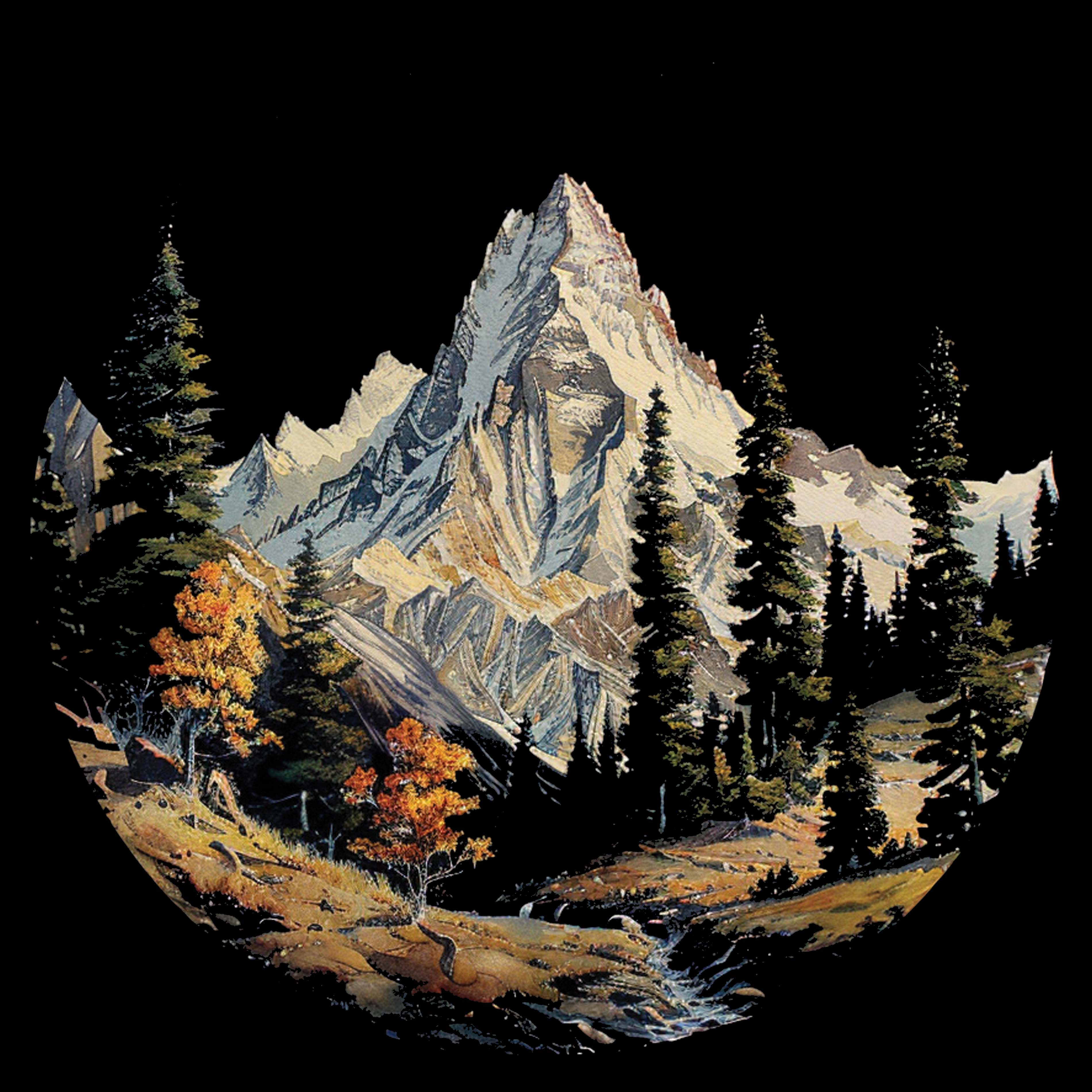 Unisex t-shirt - K2 Mountain with trees