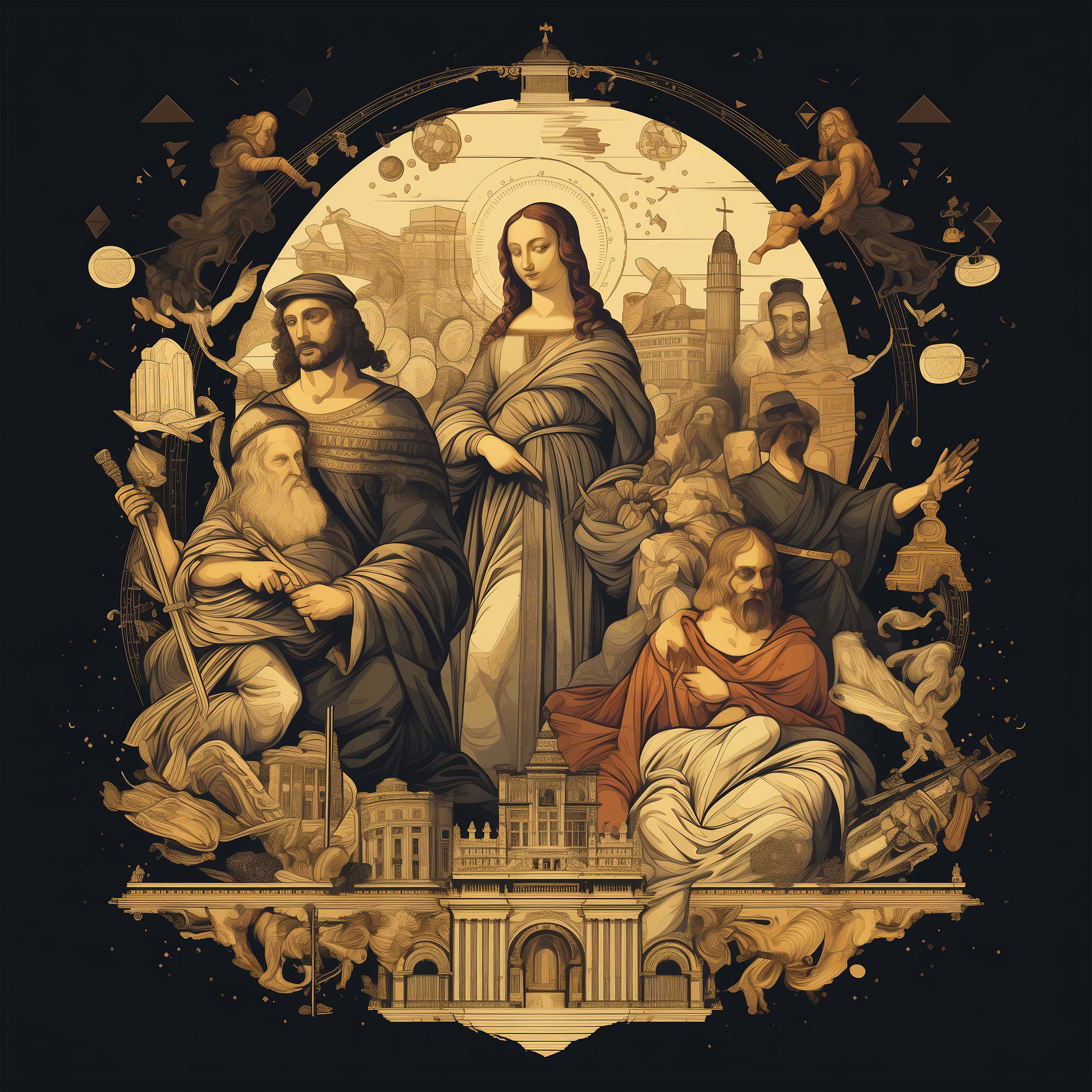 Unisex t-shirt - Renaissance icons