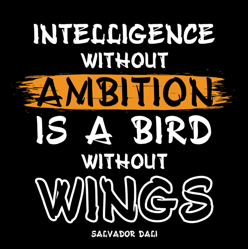 Women's Racerback Tank - Salvador Dali Quotes, "Intelligence without ambition is a bird without wings."