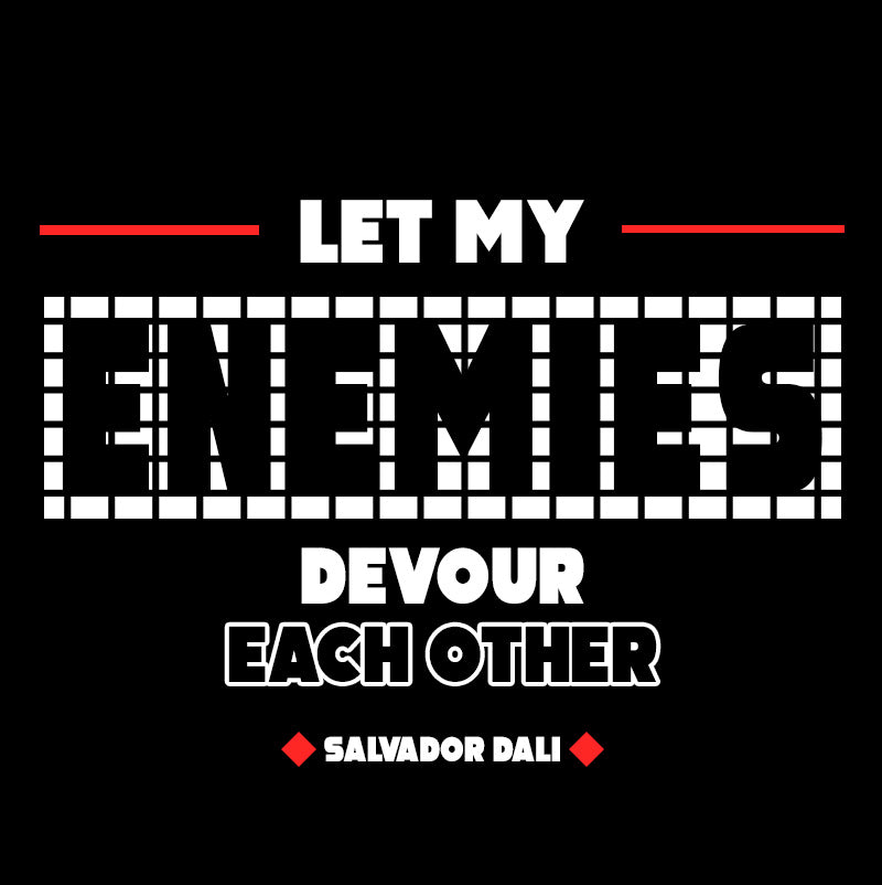 Eco Tote Bag - Salvador Dali Quotes, "Let my enemies devour each other."