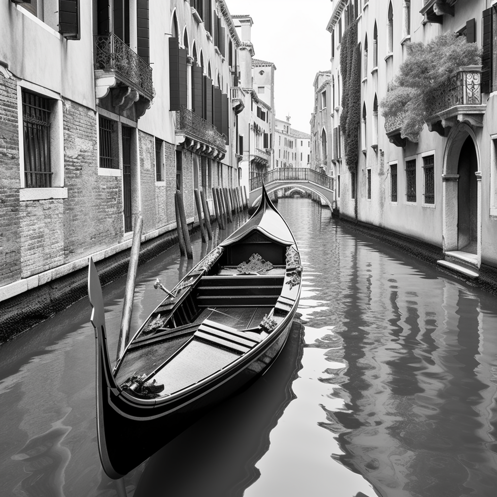 Recycled unisex sports jersey - Venice in Black and White