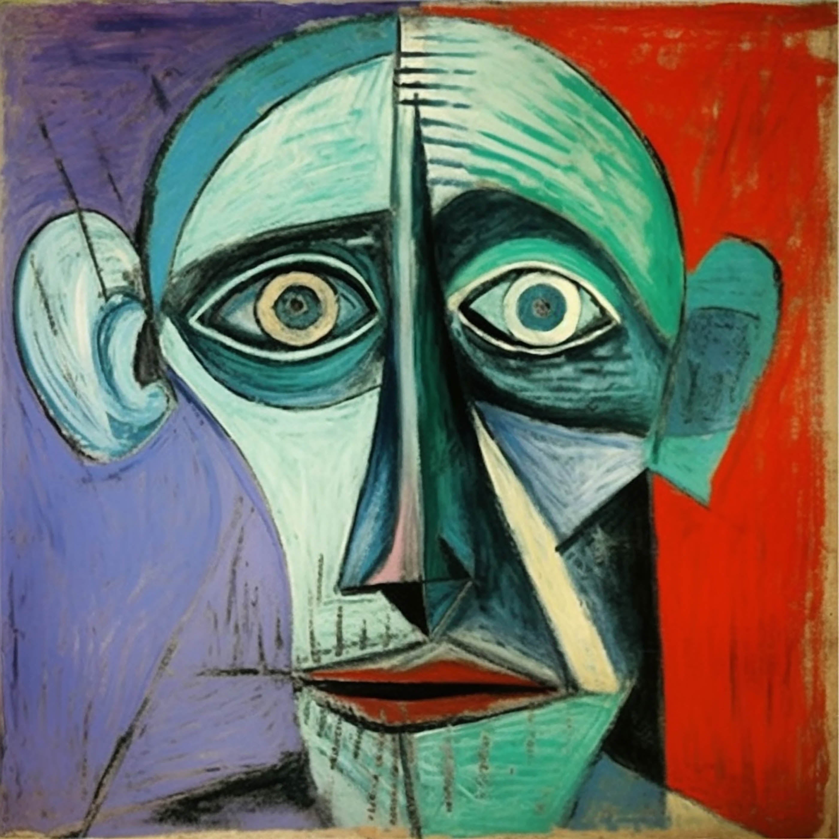 Recycled unisex sports jersey - Pablo Picasso Inspired painting 3