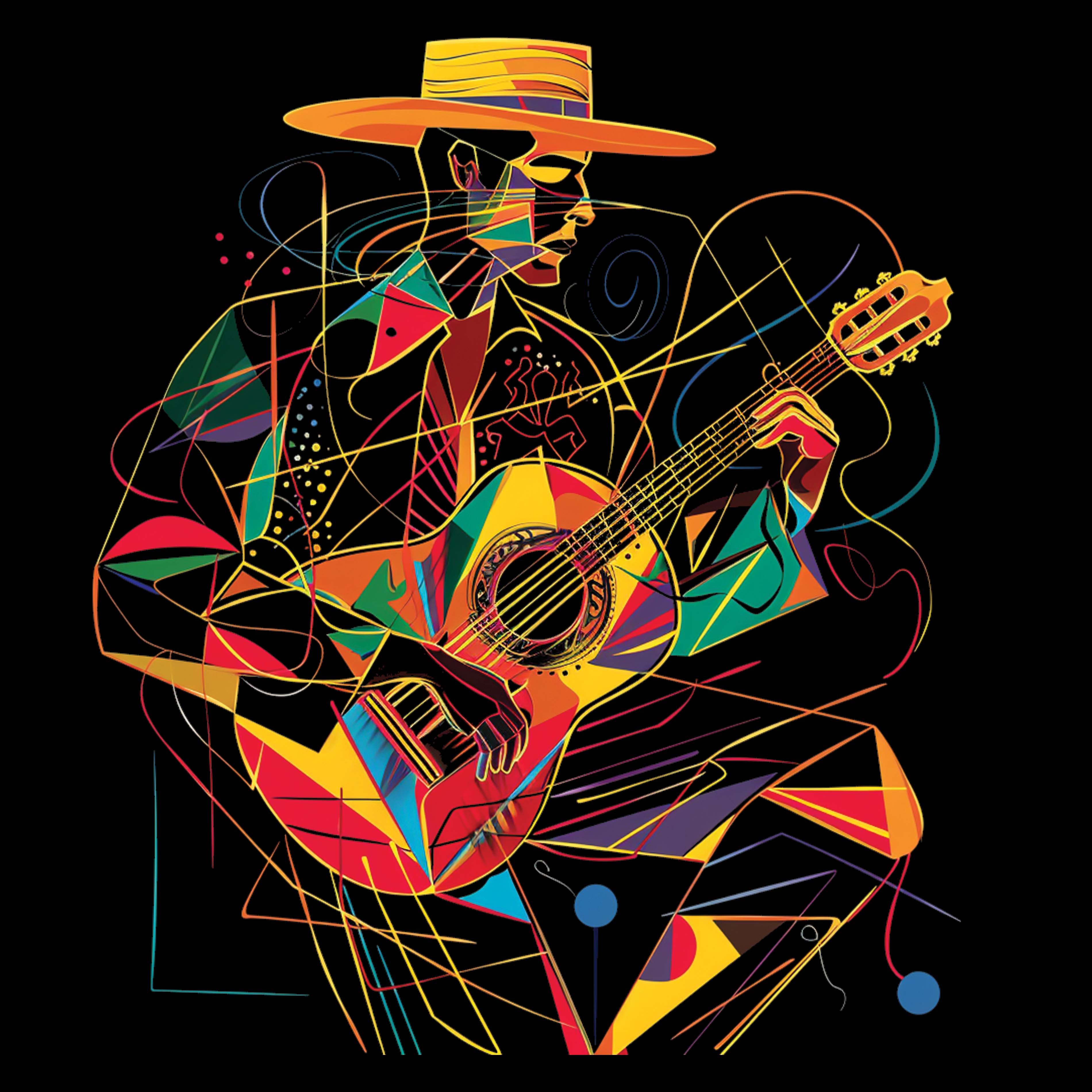 Unisex t-shirt - Spanish Man Playing Guitar