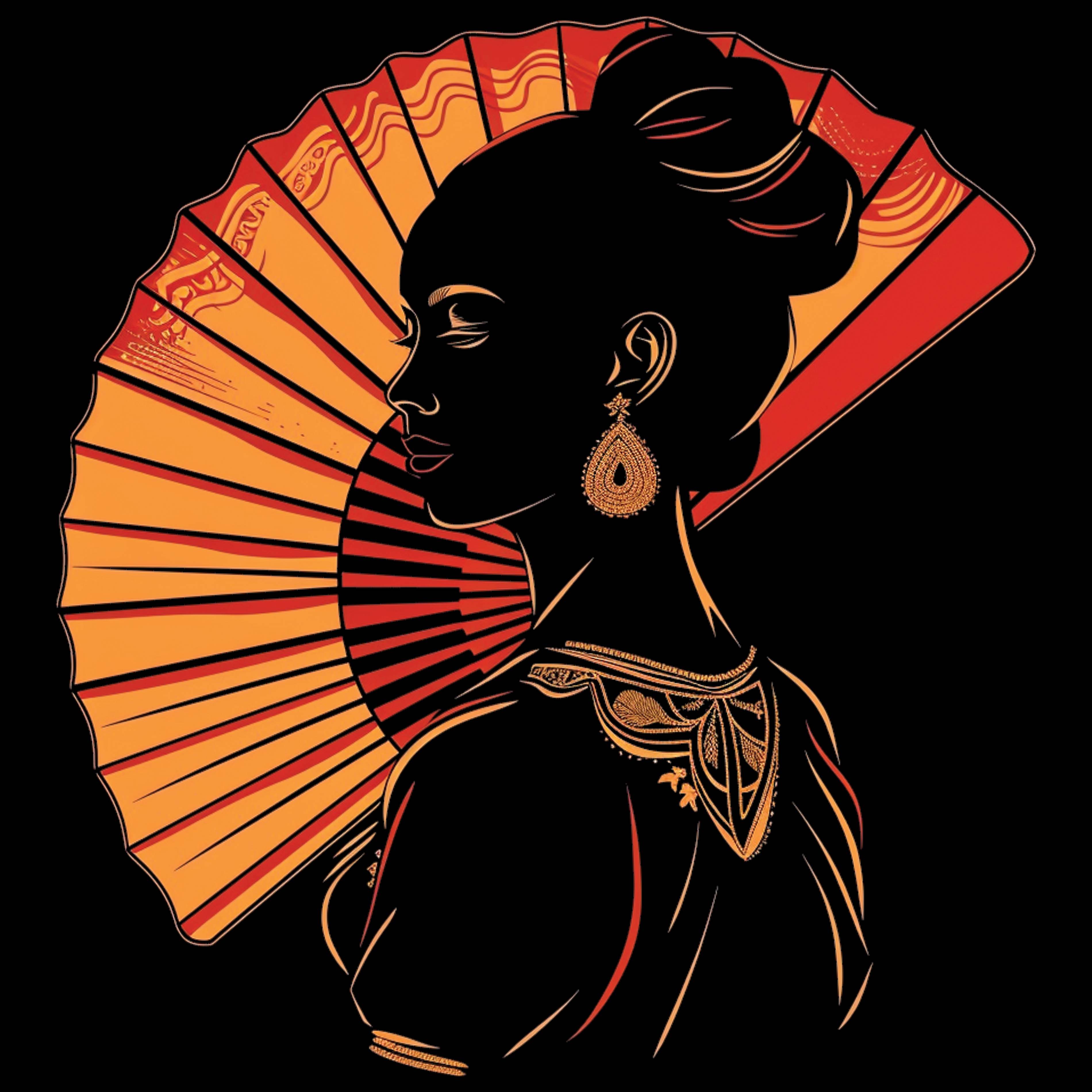 Unisex t-shirt - A woman with Spanish Fan