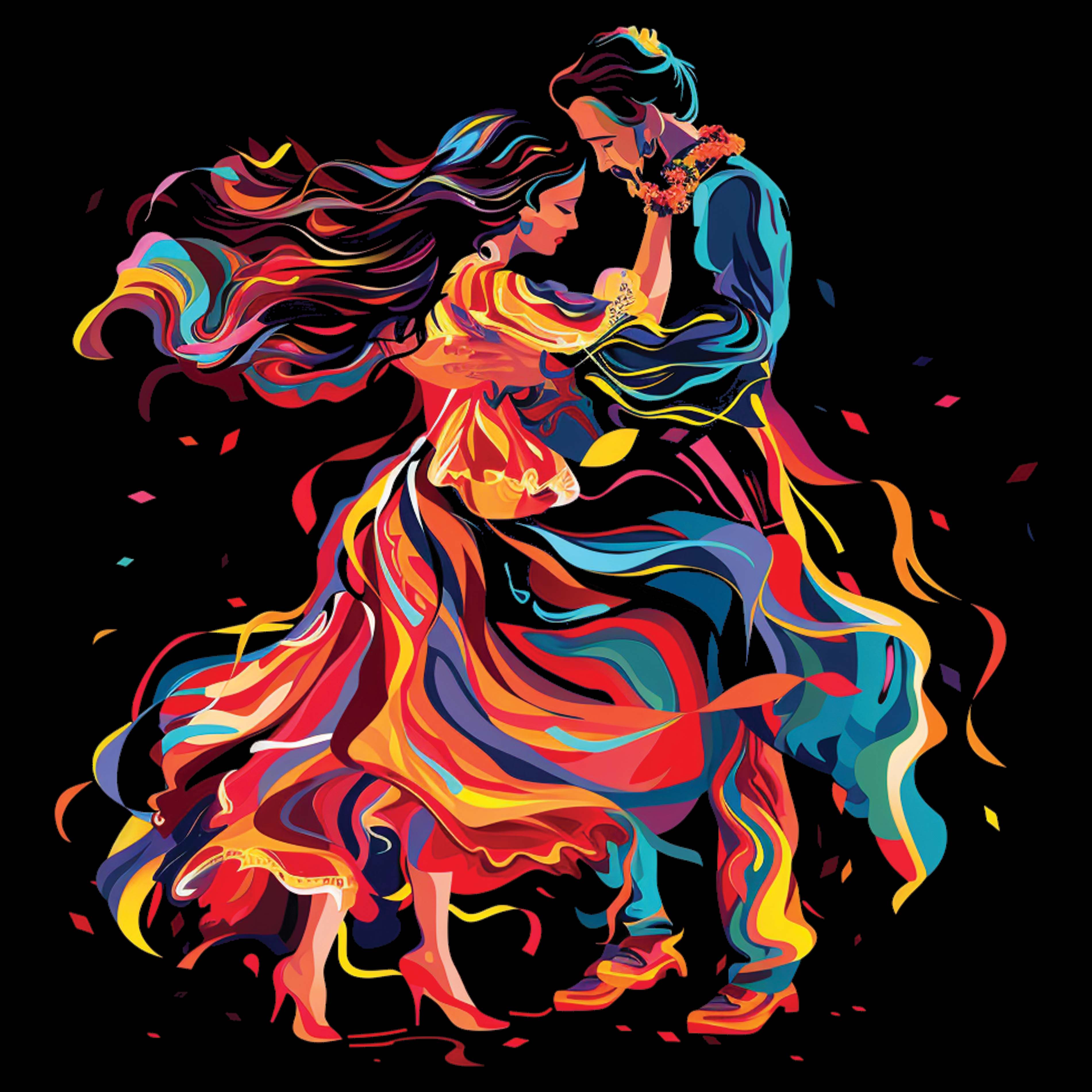 Unisex Hoodie - Dancing Spanish Couple