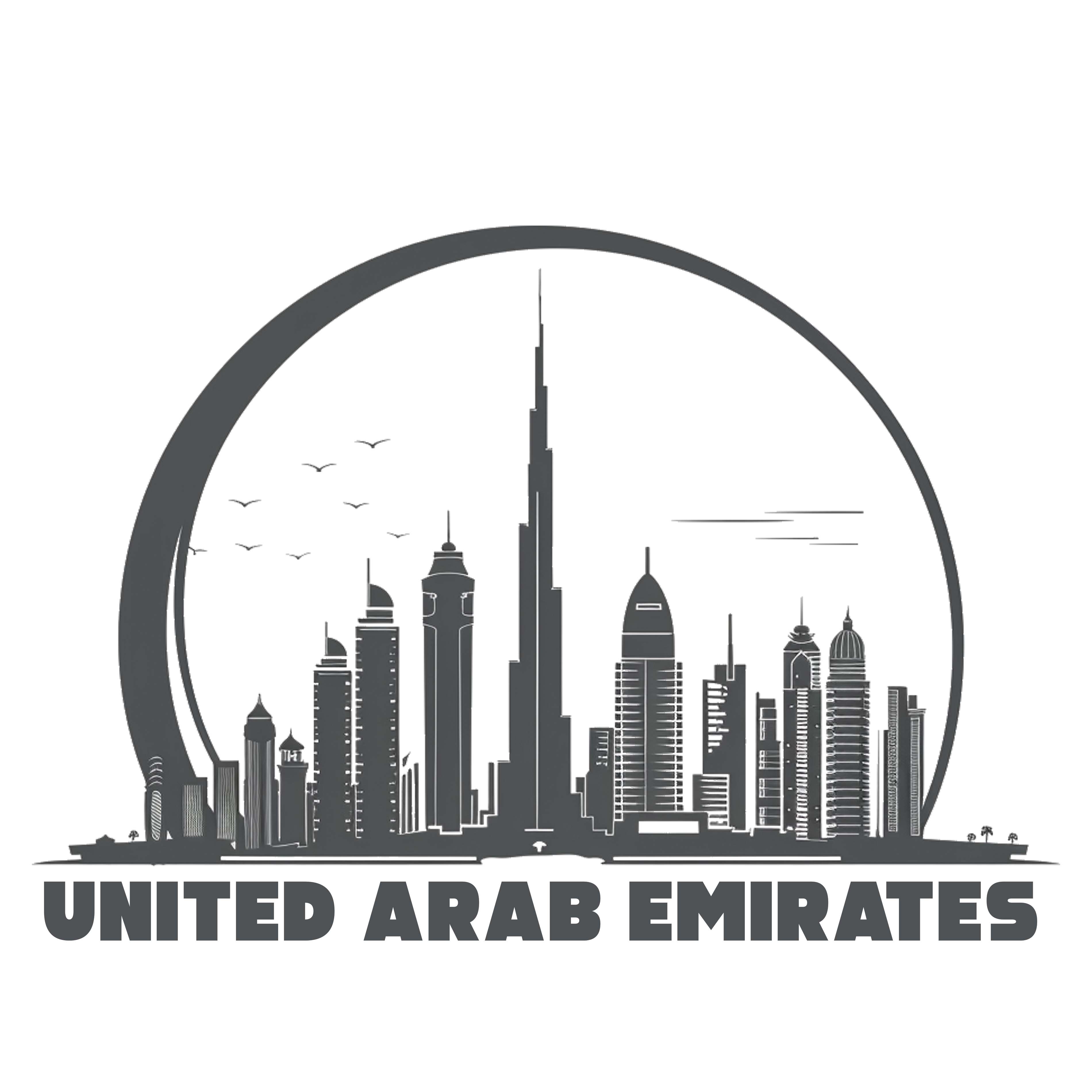 White glossy mug - UAE Buildings