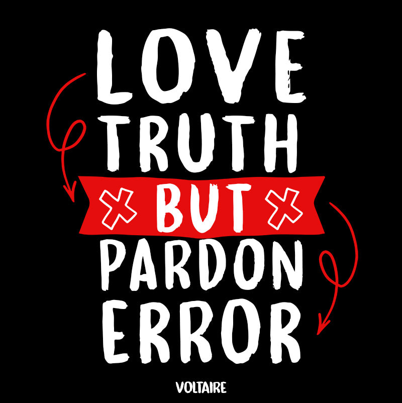 Eco Tote Bag - Voltaire quotes, “Love truth, but pardon error”