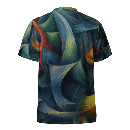 Recycled unisex sports jersey - Umberto Boccioni Inspired painting