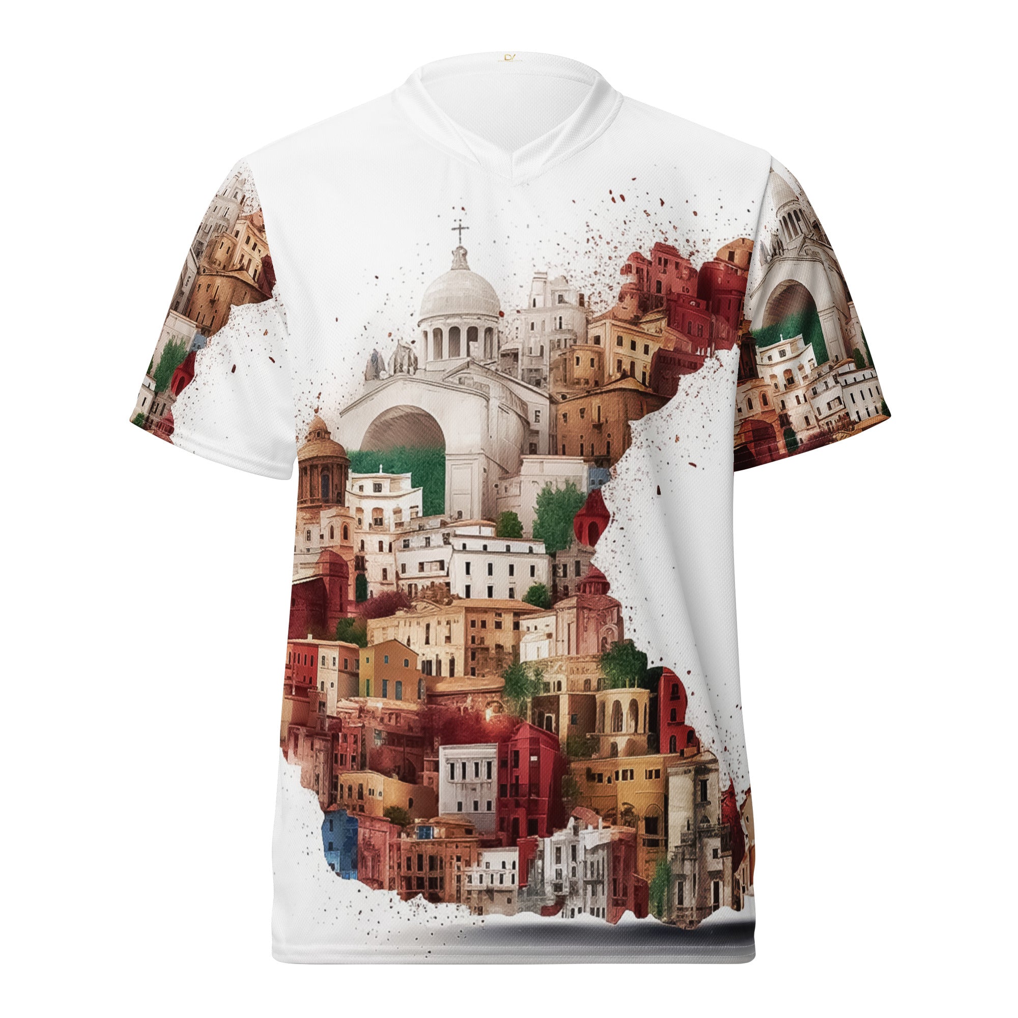 Recycled unisex sports jersey - Collage of Italy