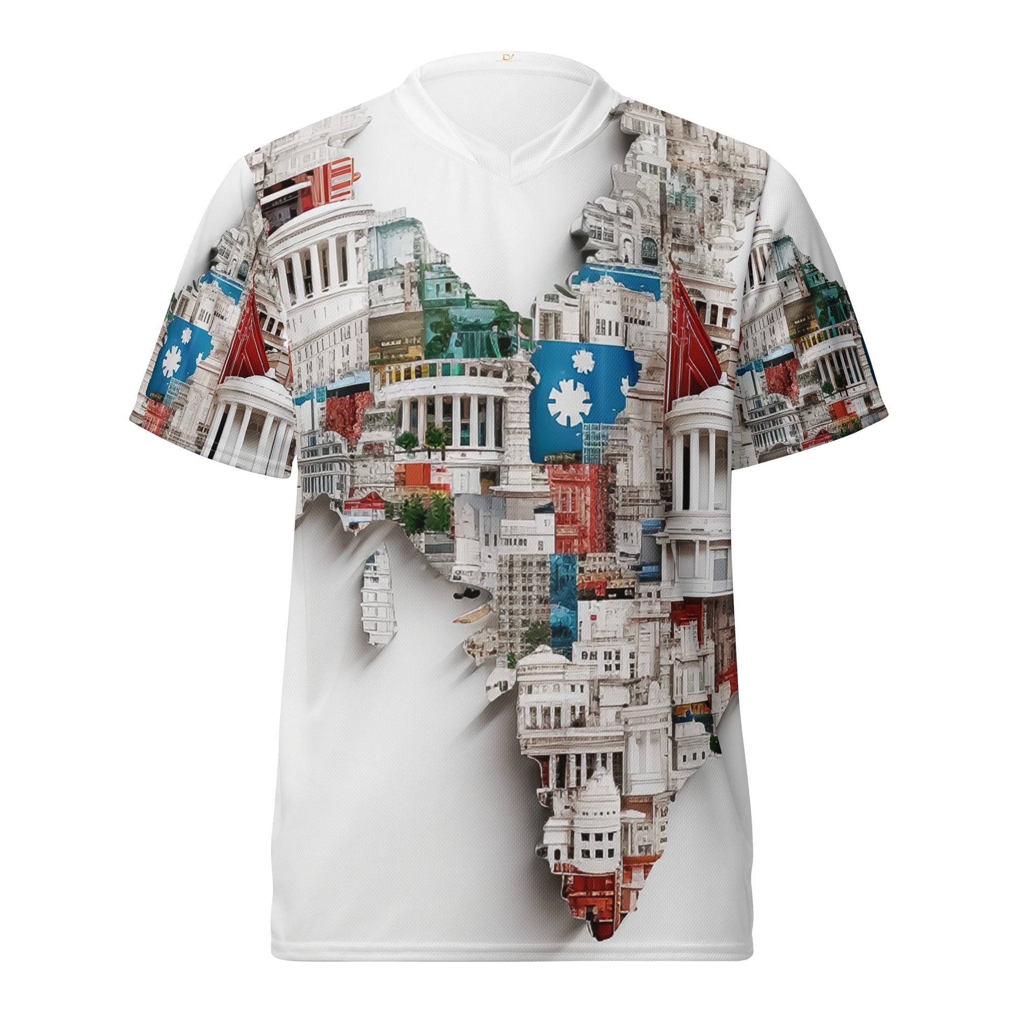 Recycled unisex sports jersey - Collage of Italy