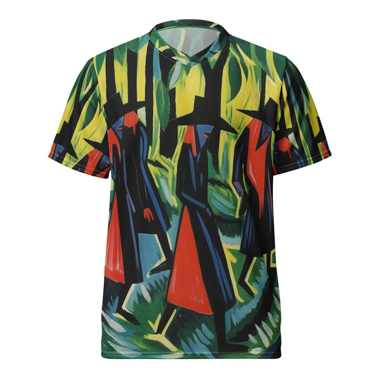 Recycled unisex sports jersey - Ernst Ludwig Kirchner Inspired painting