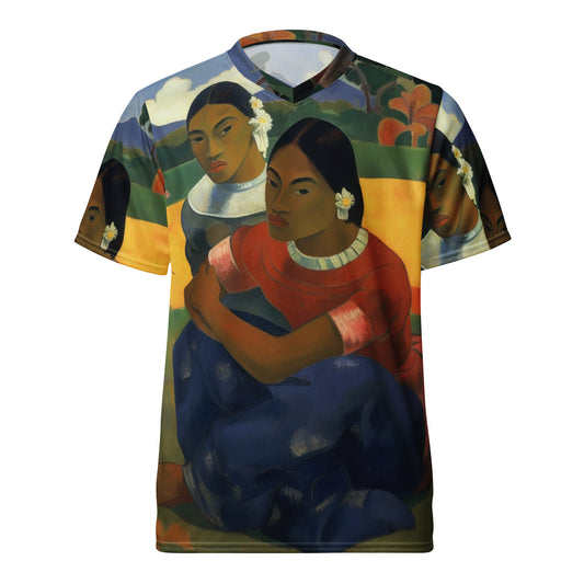 Recycled unisex sports jersey - Paul Gauguin Inspired painting