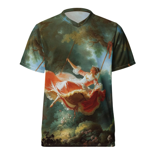 Recycled unisex sports jersey - Jean-Honoré Fragonard Inspired painting