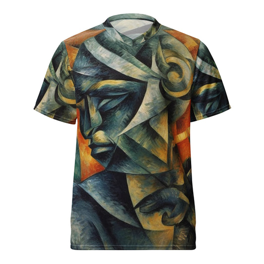 Recycled unisex sports jersey - Umberto Boccioni Inspired painting