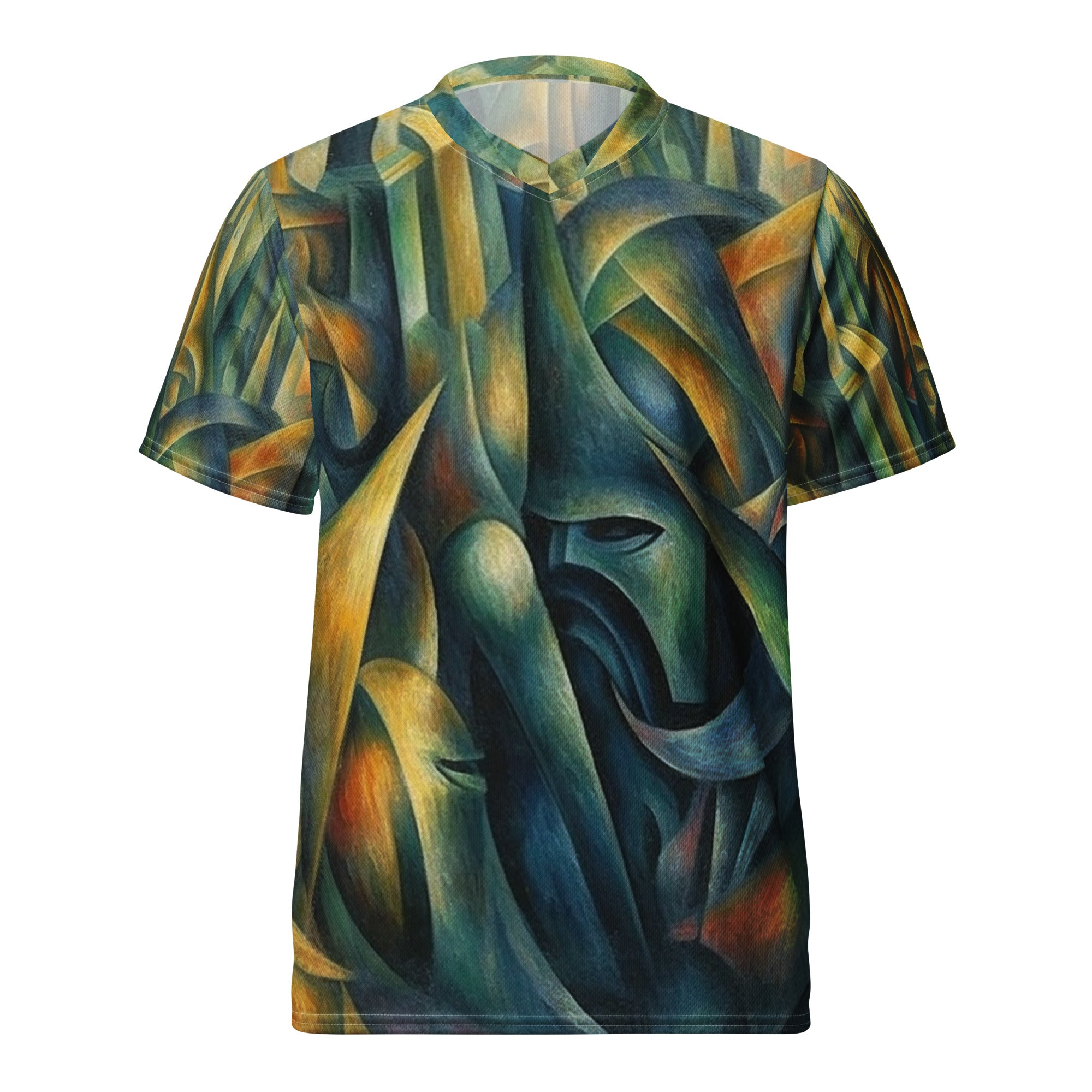 Recycled unisex sports jersey - Umberto Boccioni Inspired painting