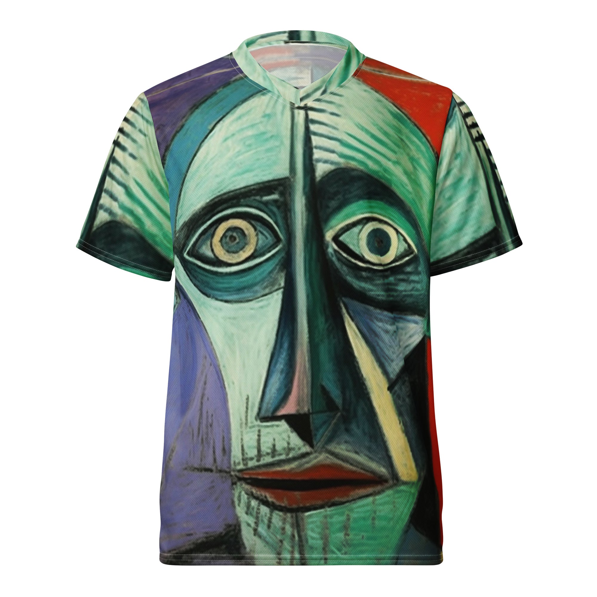 Recycled unisex sports jersey - Pablo Picasso Inspired painting 3