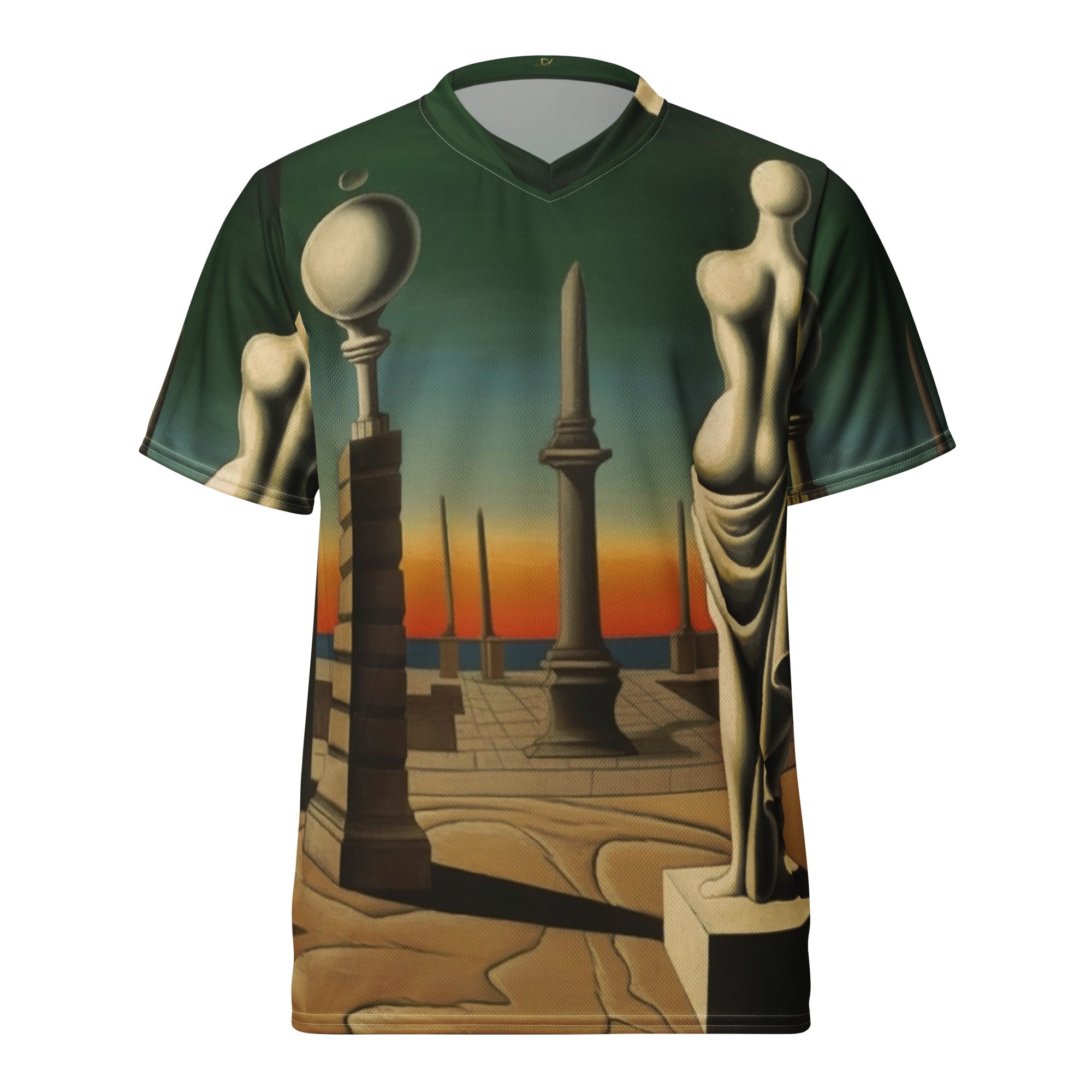 Recycled unisex sports jersey - Giorgio de Chirico Inspired painting