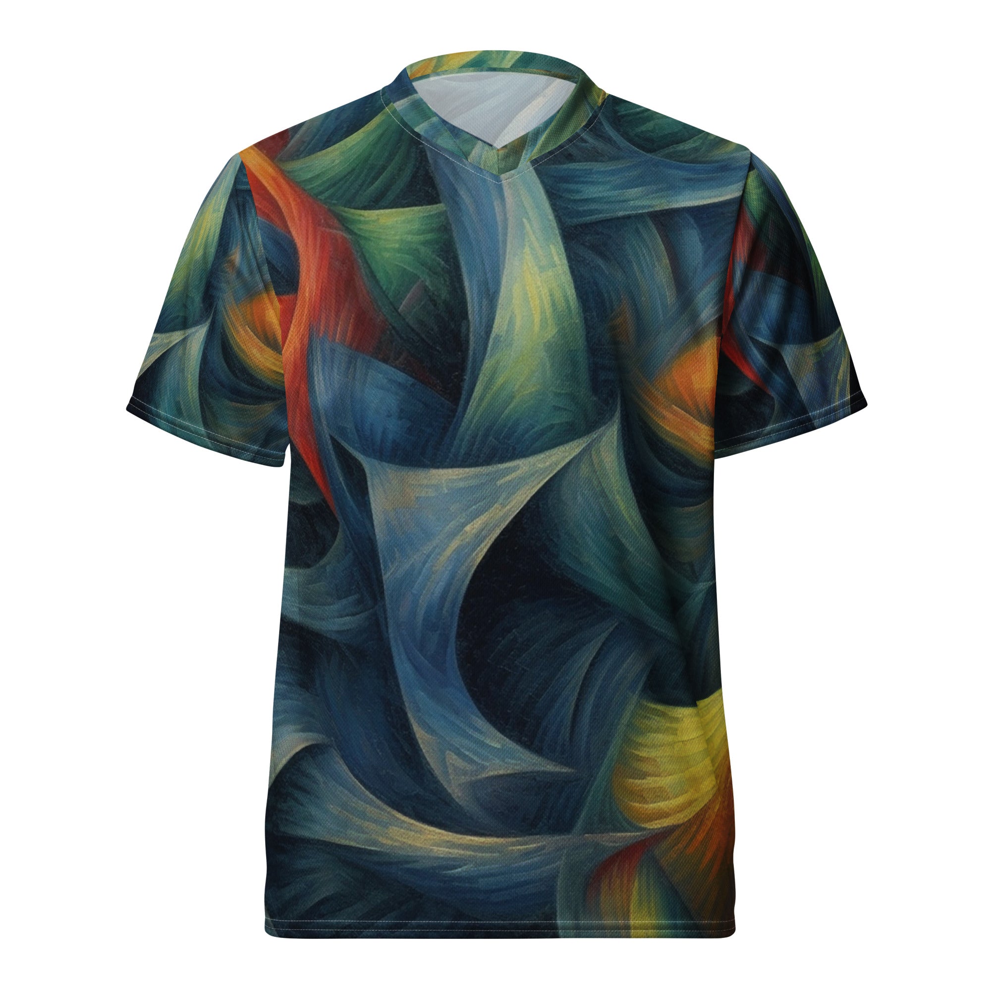 Recycled unisex sports jersey - Umberto Boccioni Inspired painting