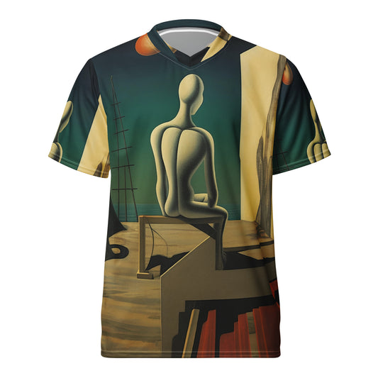 Recycled unisex sports jersey - Giorgio de Chirico Inspired painting