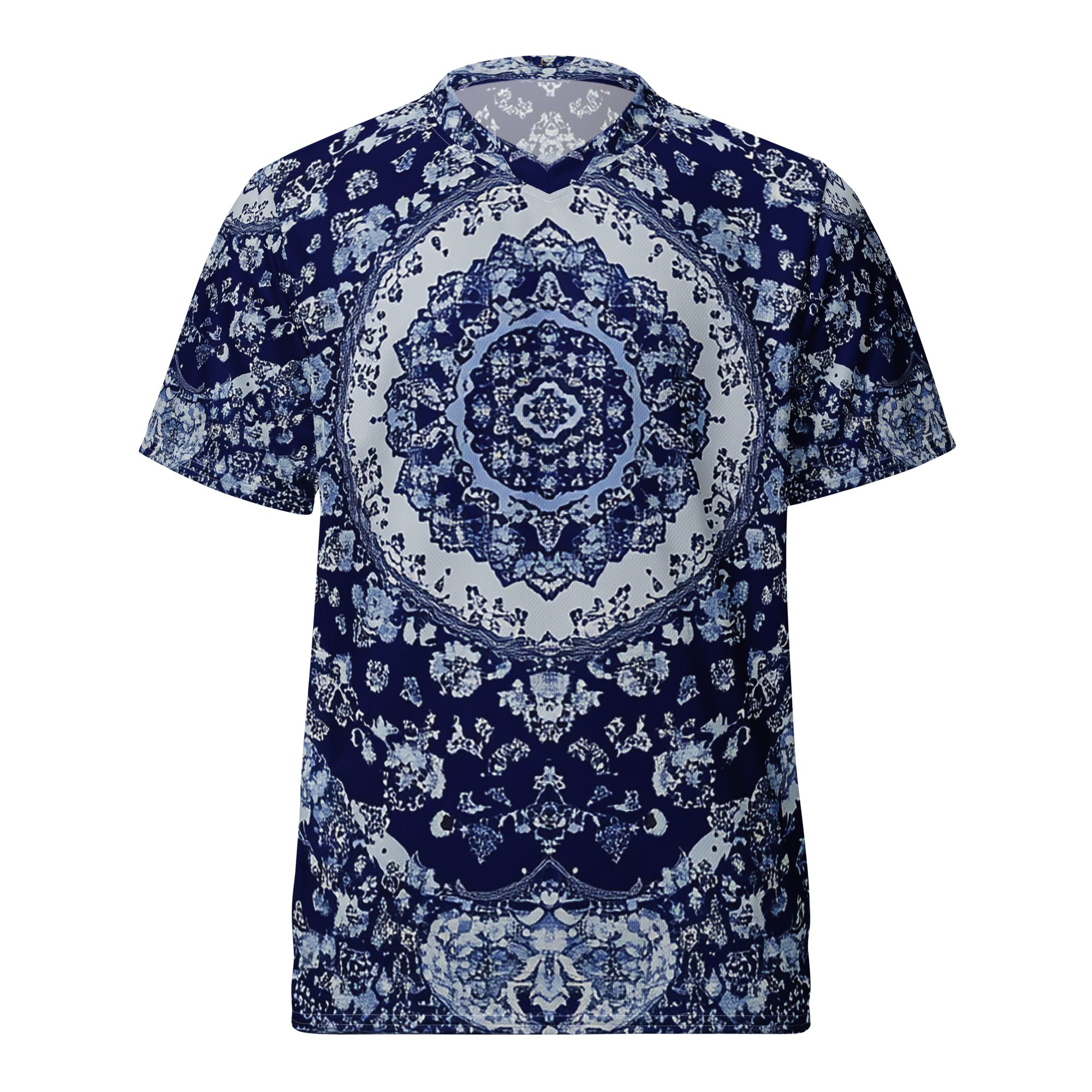 Recycled unisex sports jersey -  Intricate Persian motif pattern